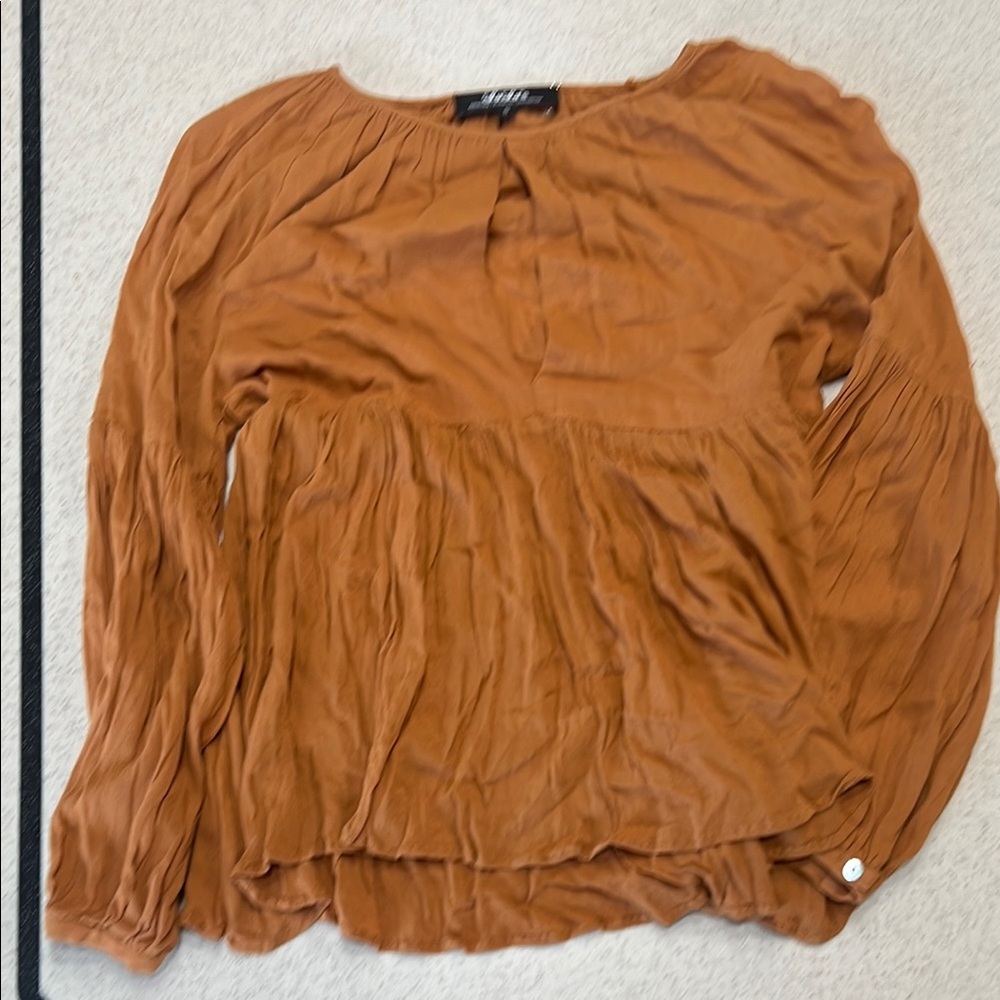 Rust Peasant Blouse - Women Tops